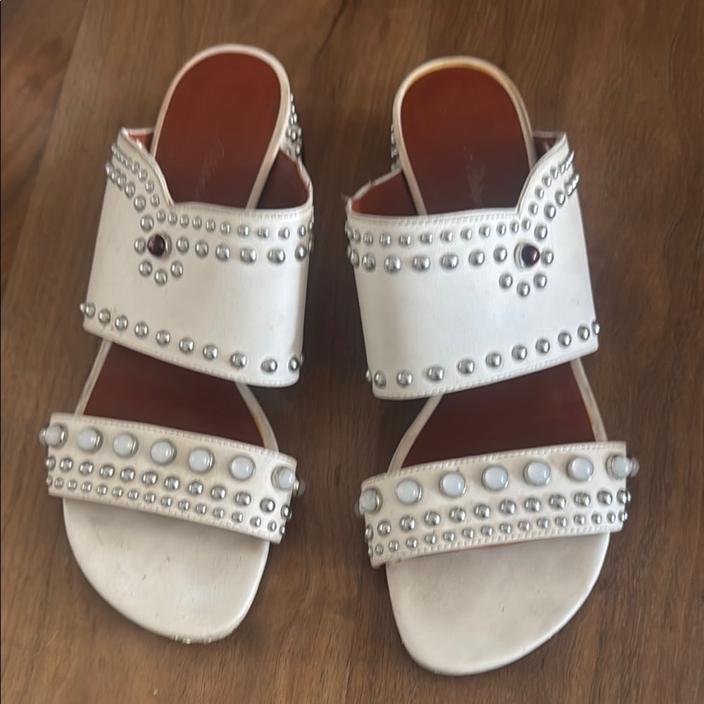 Boho white studded Phillip Lim sandals size 9